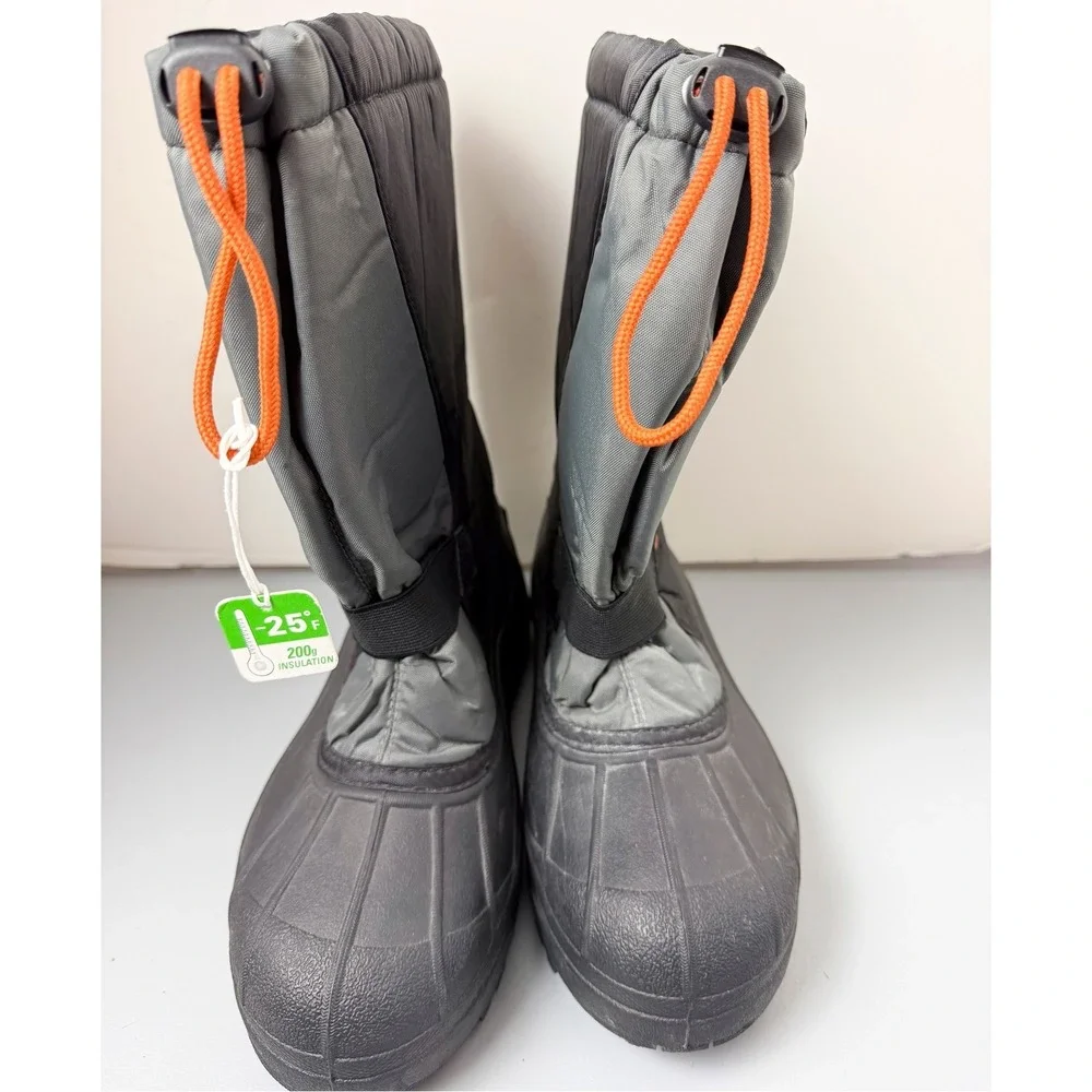 Columbia Youth Snow Boots Black Grey 200g Insulated -25F YY1145-012 Kids Size 7